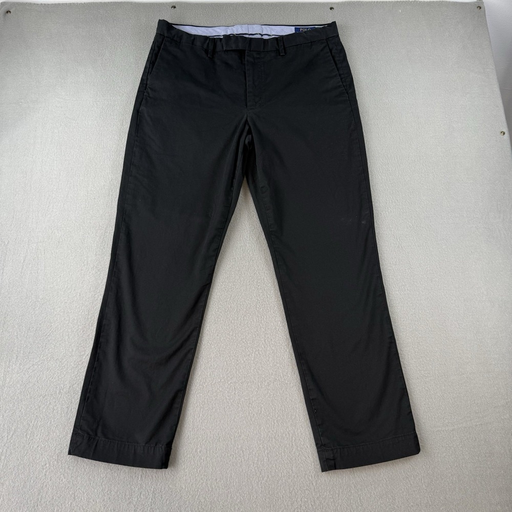 Polo Ralph Lauren Men Stretch Cotton Straight Fit Casual Chino Pants Black 34x30